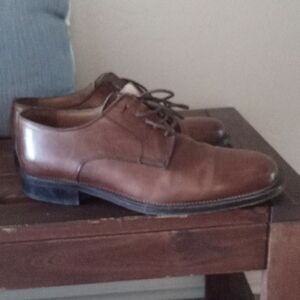 Windsor Brown Leather Oxfords with Polished Finish